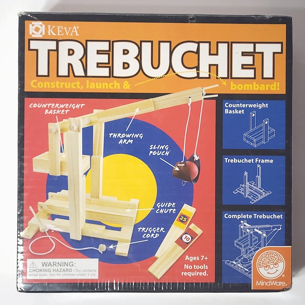 MindWare KEVA Trebuchet Wooden Construction Set STEM Building Kit 52131S4113MY